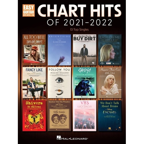 Chart Hits of 2021-2022 Easy Guitar Notes & TAB by Hal Leonard