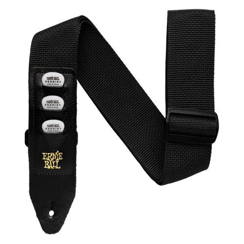 Ernie Ball Pick Holder Polypro Strap, Black
