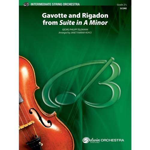 Gavotte & Rigadon From Suite In A Minor String Orchestra Gr 2.5