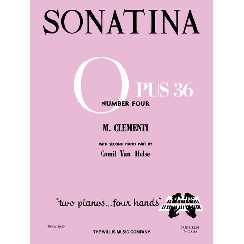 Sonatina Op 36 No 4 2P4H (Sheet Music)