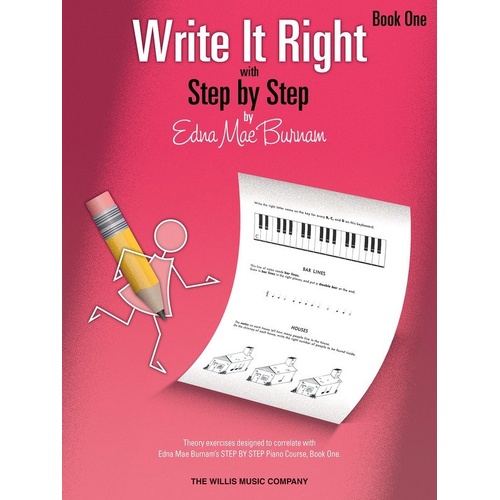 Write It Right Book 1 by Edna Mae Burnam - Theory, 24 Pages, Willis Music