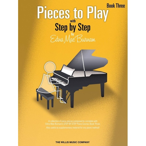 Pieces to Play Book 3 by Burnam for Piano - 24 Pages, Supplementary Material for Piano Methods