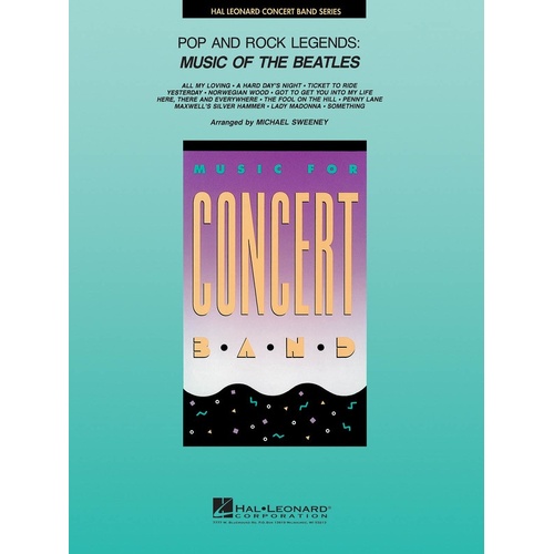 Pop And Rock Legends Music Of The Beatles Concert Band 4 (Music Score/Parts)