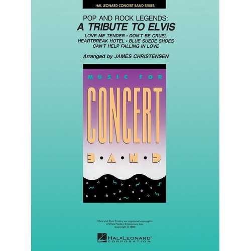 Pop And Rock Legends Tribute To Elvis Concert Band (Music Score/Parts)
