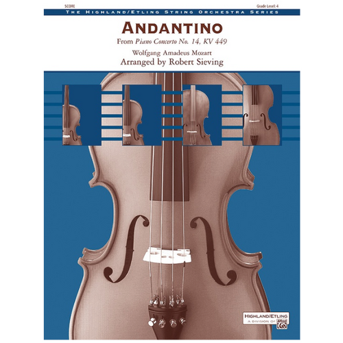 Andantino from Piano Concerto No 14 KV447 String Orchestra Sheet Music