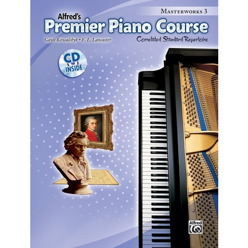 Premier Piano Course Masterworks 3 Book/CD