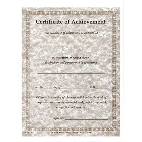 Certificate Of Achievement