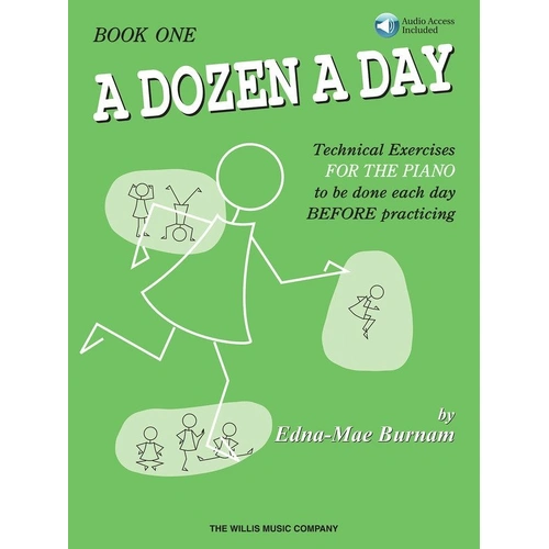 A Dozen a Day Book 1 with Audio Access - Piano Exercises, 32 Pages, Willis Music