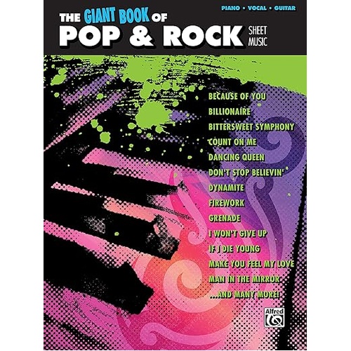 The Giant Book of Pop & Rock Sheet Music PVG - 250+ Pages for Piano, Vocal, and Guitar