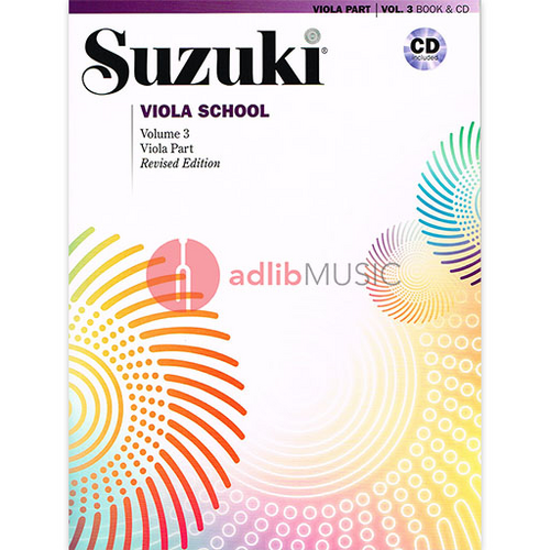 Suzuki Viola School Book/Volume 3 with CD by William Preucil - Revised Edition Summy Birchard 40688