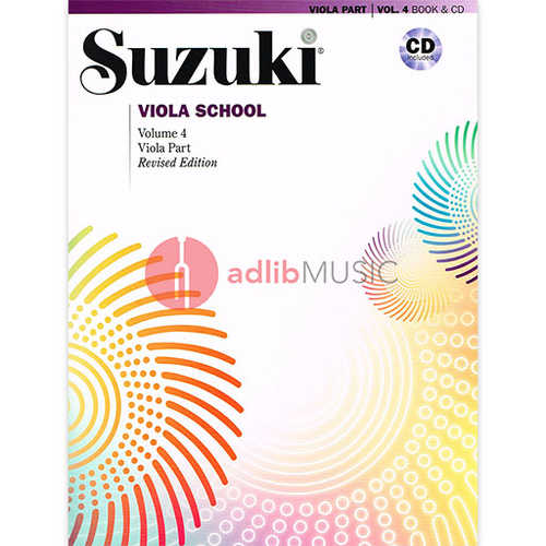 Suzuki Viola School Book/Volume 4 with CD (William Preucil) Revised Edition Summy Birchard 40694
