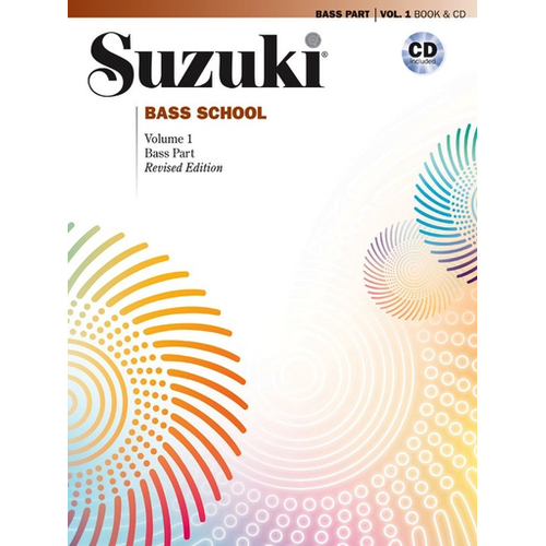 Suzuki Bass School Book Volume 1 with CD by Gary Karr - International Edition Summy Birchard 40727