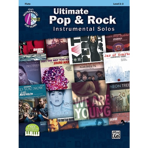 Ultimate Pop & Rock Instr Solos Flute Book/CD