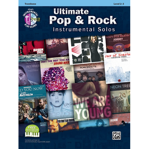 Ultimate Pop & Rock Instrumental Solos for Trombone Book/CD