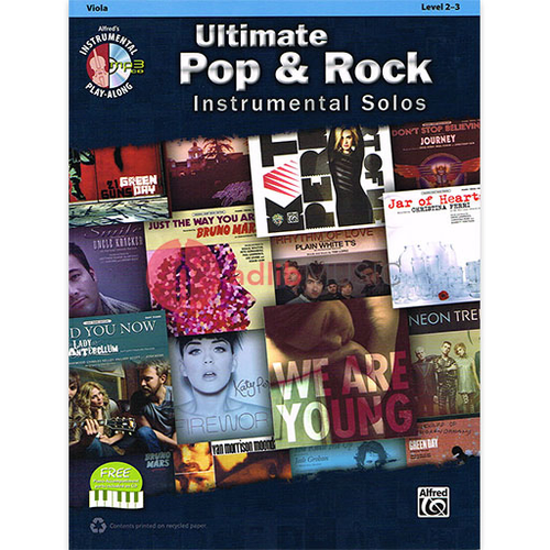 Ultimate Pop & Rock Instrumental Solos for Viola Book/CD by Various - Alfred Music