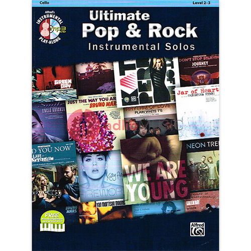 Ultimate Pop & Rock Instrumental Solos for Cello Book/CD by Alfred Music