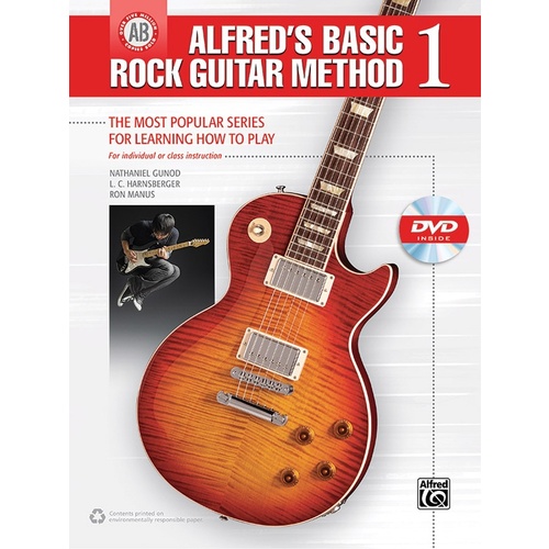 Alfreds Basic Rock Guitar Method 1 Book/DVD