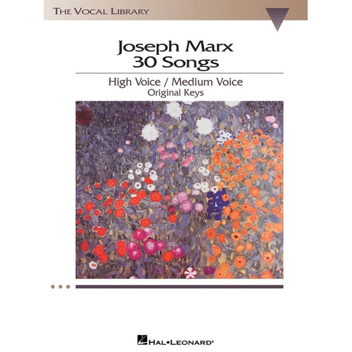 Joseph Marx 30 Songs High/Medium Voice Orig Key (Softcover Book)