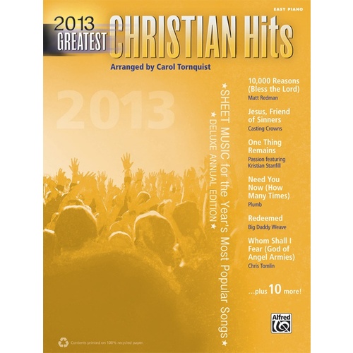 2013 Greatest Christian Hits EP - Piano Sheet Music