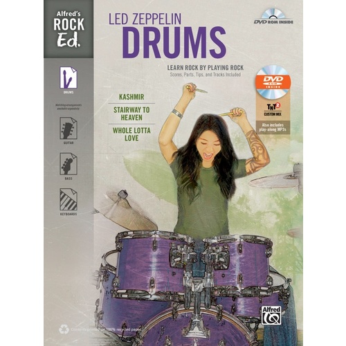 Alfred Rock Ed Led Zeppelin Drum Book/DVDrom
