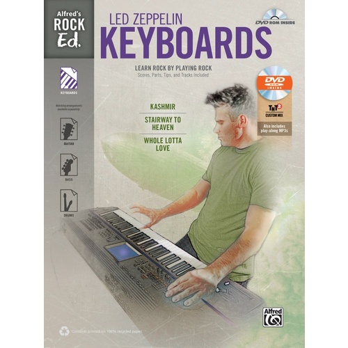 Alfred Rock Ed Led Zeppelin Keyboard Book/DVDrom