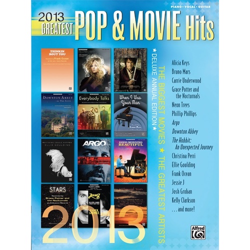 2013 Greatest Pop & Movie Hits Piano, Vocal, Guitar Sheet Music