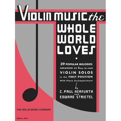 Violin Music The Whole World (Softcover Book)