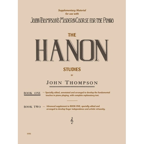 Hanon Studies Book 1 by Willis Music, Edited by John Thompson, 48 Pages, Piano Techniques Companion