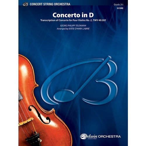 Concerto In D String Orchestra Gr 3.5