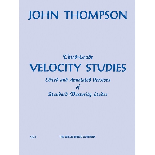 Third Grade Velocity Studies for Piano by Willis Music, 64 Pages