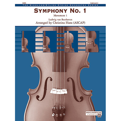 Symphony No. 1 SO GR2 by Beethoven Ludwig van - Alfred Music