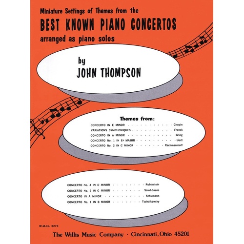 Miniature Settings From Best Known Piano Concertos (Softcover Book)