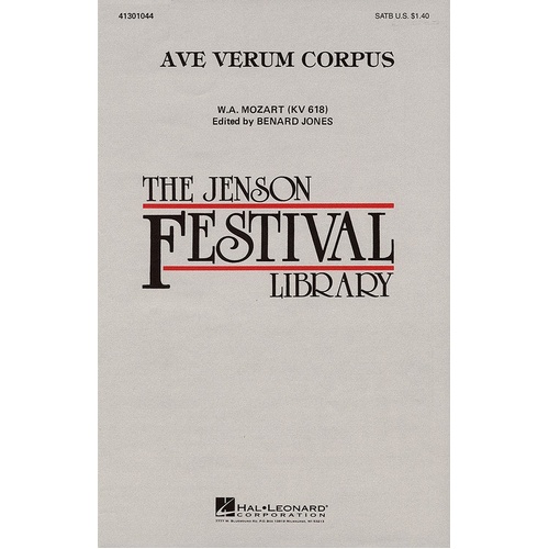 Ave Verum Corpus SATB Arr Jones (Octavo)