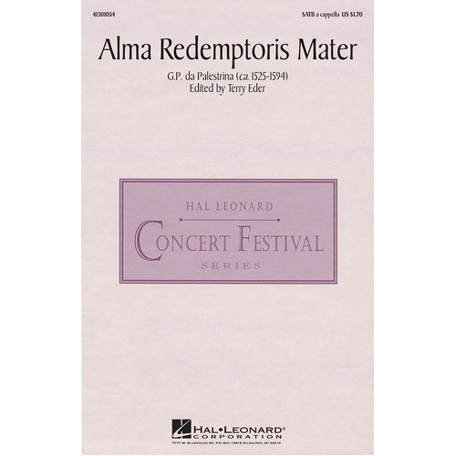 Alma Redemptoris Mater SATB A Cappella Arr Henso (Octavo)