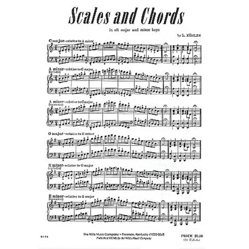 Scales and Chords by Willis Music, 8 Pages, Piano & Keyboard