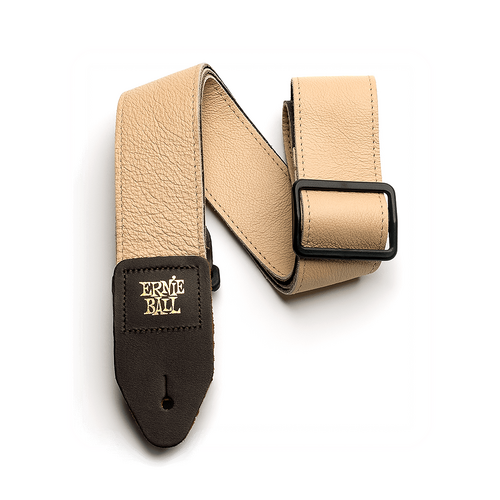 Ernie Ball 2 inch Tri-Glide Italian Leather Strap, Tan