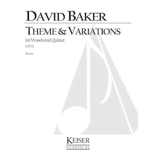 Baker - Theme And Variations For Woodwind Quintet (Pod) Score/Parts