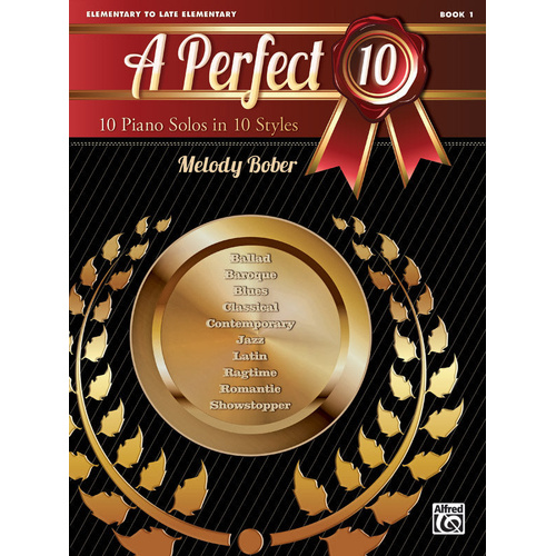 A Perfect 10 Book 1 Piano Sheet Music for Elementary/Late Elementary