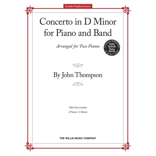 Concerto In D Minor 2P4H (Softcover Book)