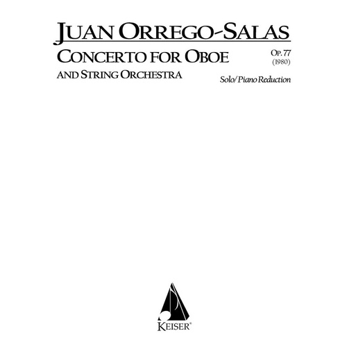 Orrego-Salas - Concerto Op 77 For Oboe/Piano (Pod) (Softcover Book)