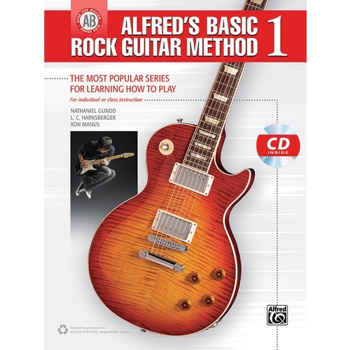 Alfreds Basic Rock Guitar Method 1 Book/CD