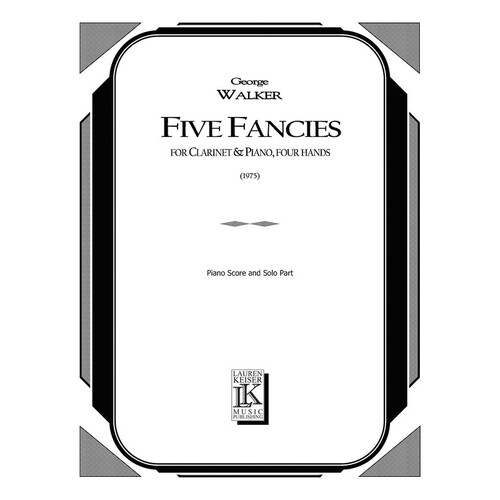 Walker - Five Fancies For Clarinet/Piano Duet (Softcover Book)