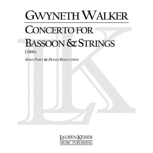 Walker - Concerto For Bassoon/Piano (Pod) (Softcover Book)