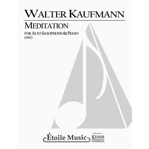 Meditation Alto Sax And Piano (Softcover Book)
