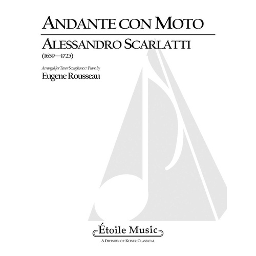 Andante Con Moto Tenor Saxophone Piano Arr Rousseau (Softcover Book)