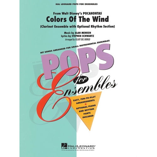 Colors Of The Wind Clarinet Ensemble Pens2-3 (Music Score/Parts)