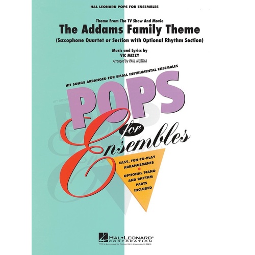 Addams Family Theme Sax Ens (Pod) Pens2-3 (Music Score/Parts)
