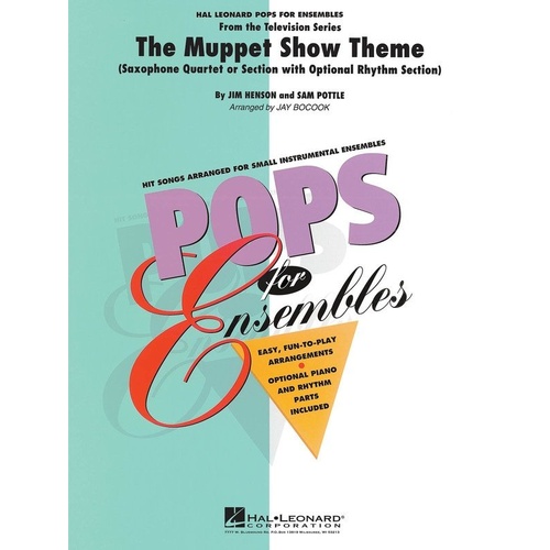 Muppet Show Theme Saxophone Quartet - Hal Leonard, Pops For Ensembles Level 2.5, 1 Page