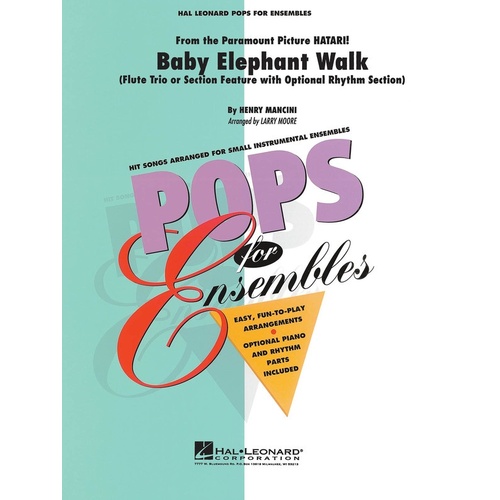 Baby Elephant Walk Pens2-3 Flute Ensemble (Music Score/Parts)