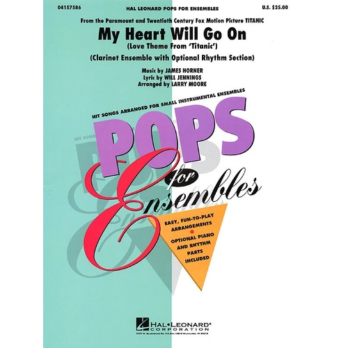My Heart Will Go On Clarinet Ensemble Pens2-3 (Music Score/Parts)